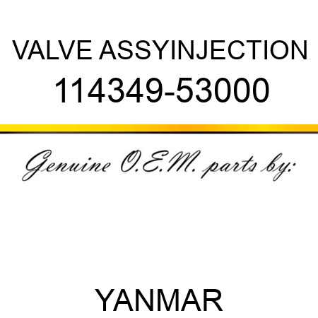 VALVE ASSY,INJECTION 114349-53000