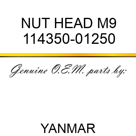 NUT, HEAD M9 114350-01250