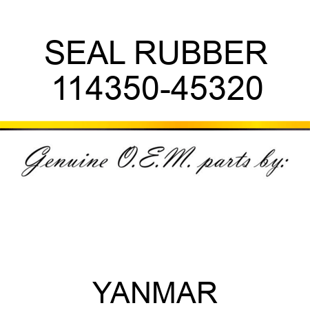 SEAL, RUBBER 114350-45320