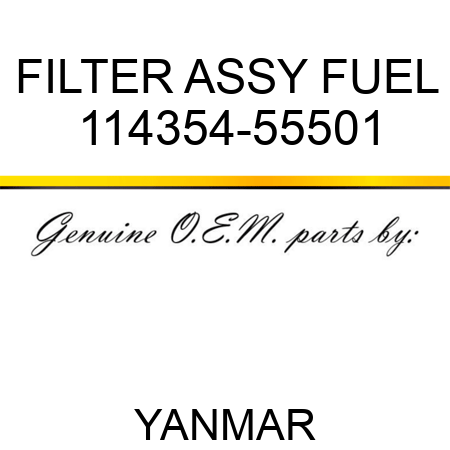 FILTER ASSY, FUEL 114354-55501
