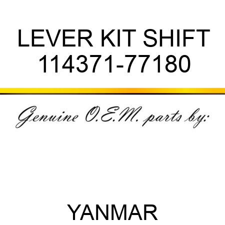 LEVER KIT, SHIFT 114371-77180