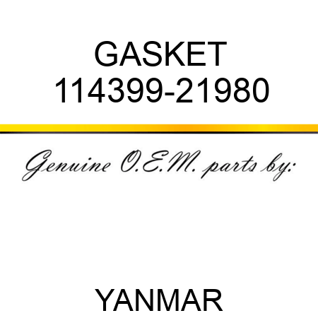 GASKET 114399-21980