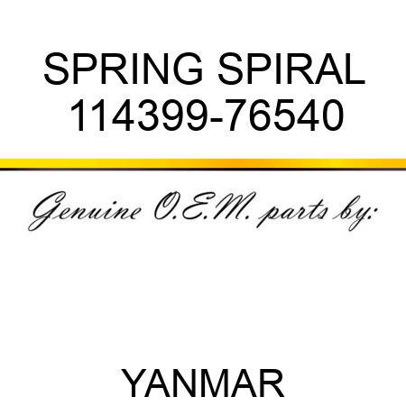 SPRING, SPIRAL 114399-76540