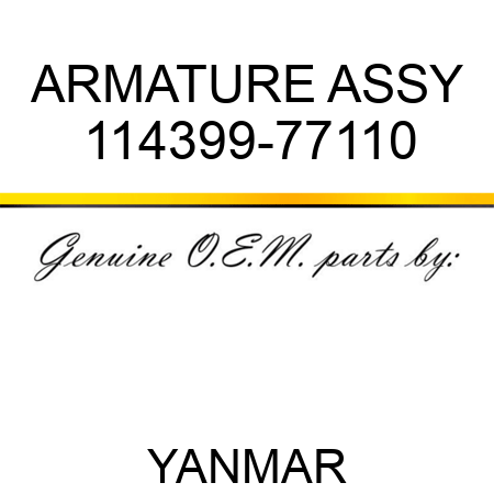 ARMATURE ASSY 114399-77110