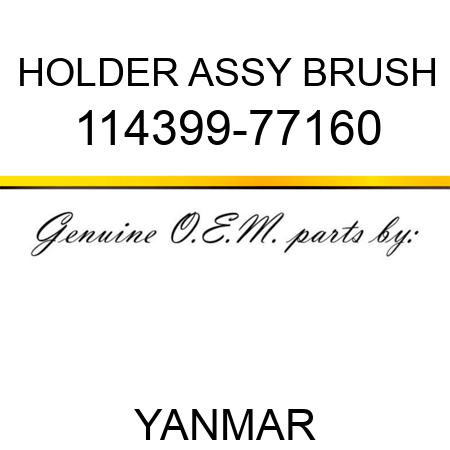 HOLDER ASSY, BRUSH 114399-77160