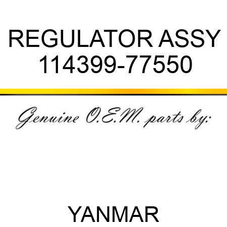 REGULATOR ASSY 114399-77550