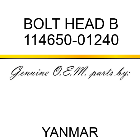 BOLT, HEAD B 114650-01240