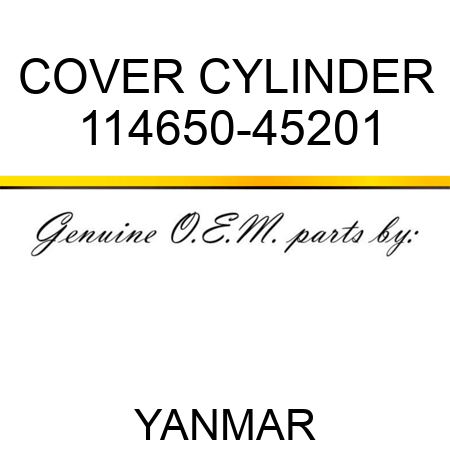 COVER, CYLINDER 114650-45201