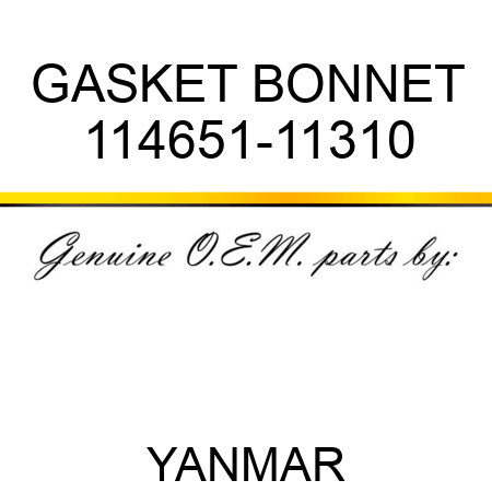 GASKET, BONNET 114651-11310