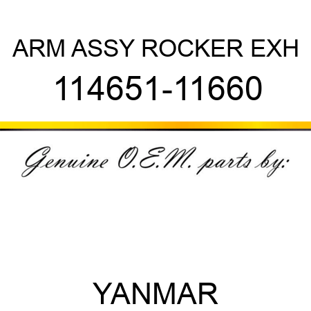 ARM ASSY, ROCKER EXH 114651-11660