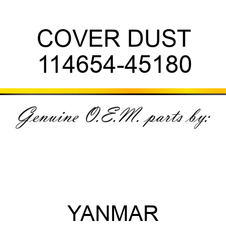 COVER, DUST 114654-45180