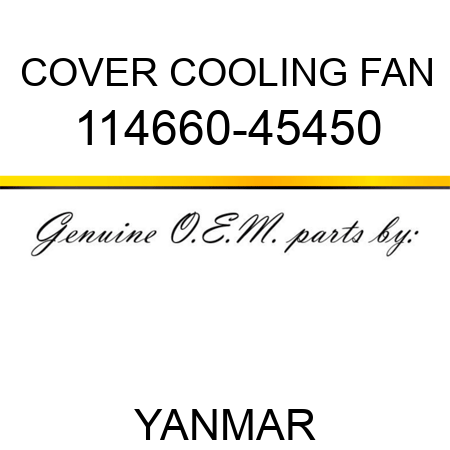 COVER, COOLING FAN 114660-45450