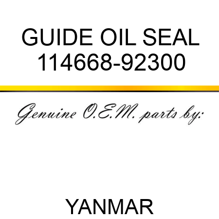 GUIDE, OIL SEAL 114668-92300