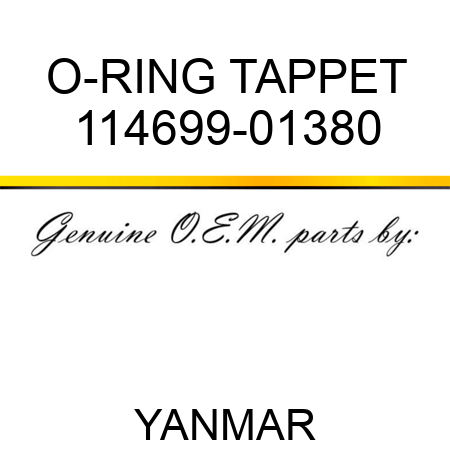O-RING, TAPPET 114699-01380