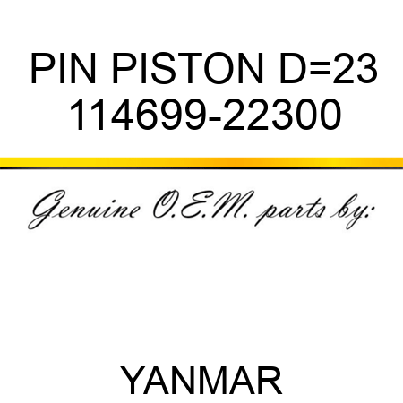 PIN, PISTON D=23 114699-22300