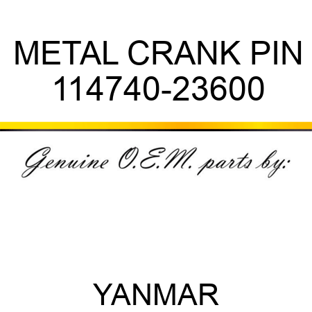 METAL, CRANK PIN 114740-23600