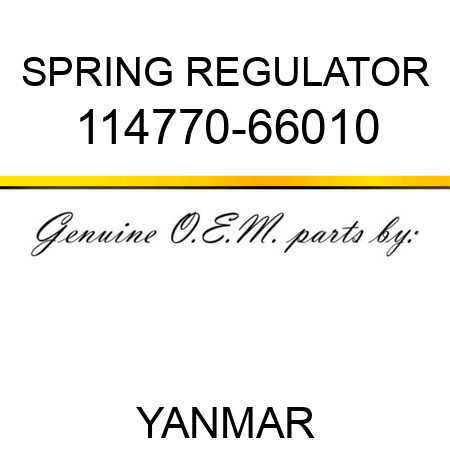 SPRING, REGULATOR 114770-66010
