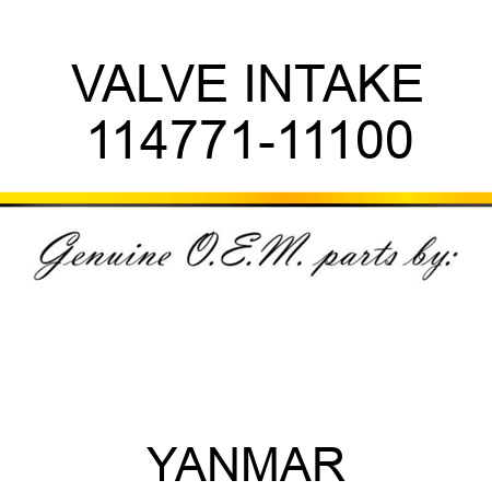 VALVE, INTAKE 114771-11100
