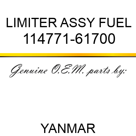 LIMITER ASSY, FUEL 114771-61700