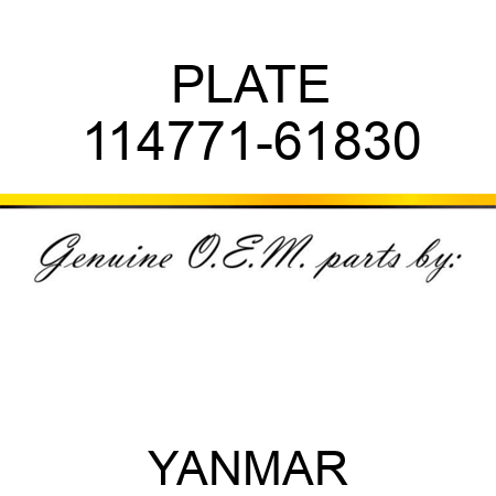PLATE 114771-61830