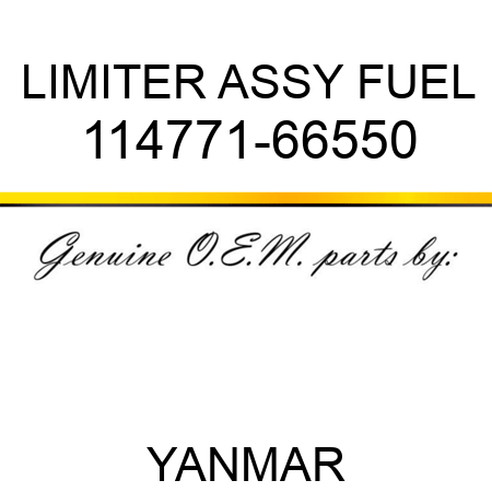 LIMITER ASSY, FUEL 114771-66550