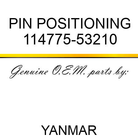 PIN, POSITIONING 114775-53210