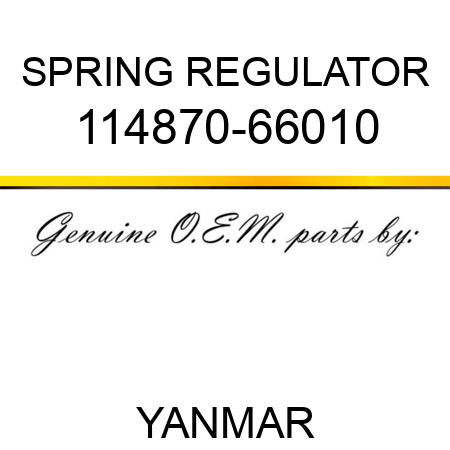 SPRING, REGULATOR 114870-66010