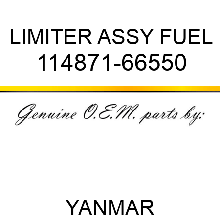 LIMITER ASSY, FUEL 114871-66550