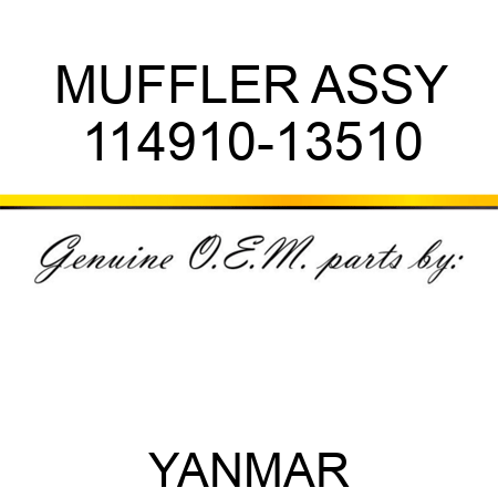 MUFFLER ASSY 114910-13510