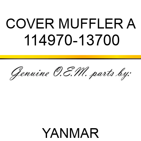 COVER, MUFFLER A 114970-13700