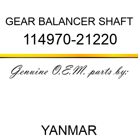GEAR, BALANCER SHAFT 114970-21220