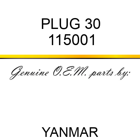 PLUG, 30 115001