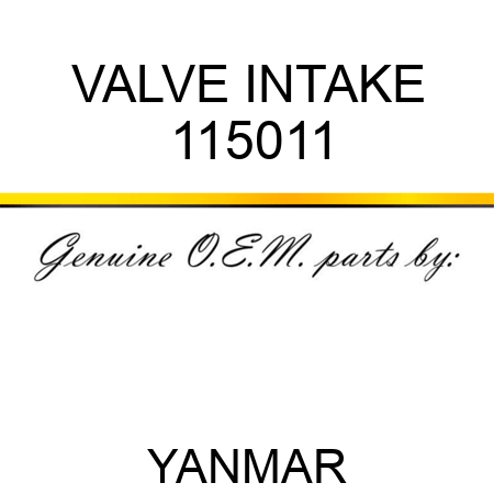VALVE, INTAKE 115011