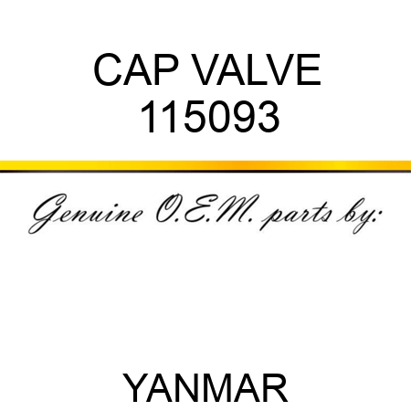 CAP, VALVE 115093