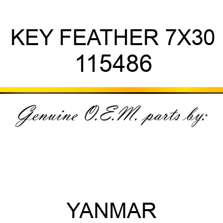 KEY, FEATHER 7X30 115486