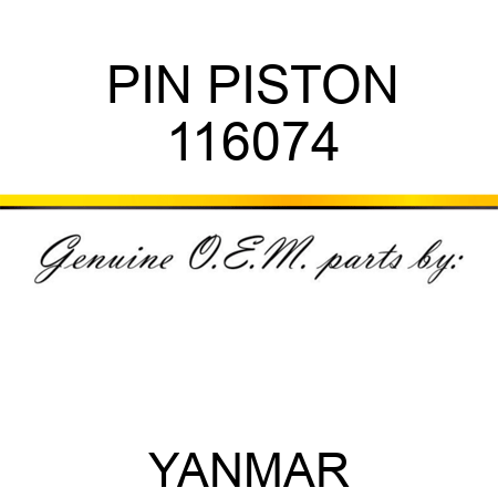 PIN, PISTON 116074