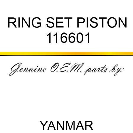 RING SET, PISTON 116601