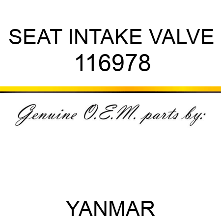 SEAT, INTAKE VALVE 116978