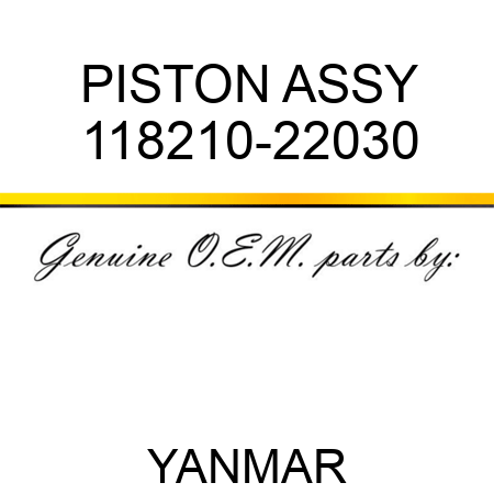 PISTON ASSY 118210-22030