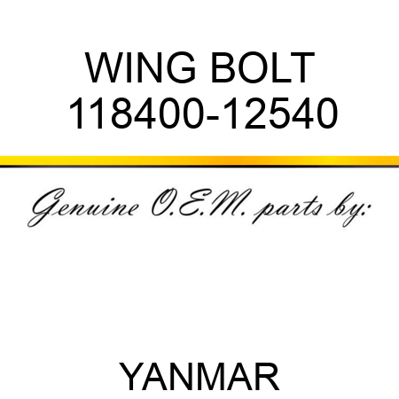 WING BOLT 118400-12540