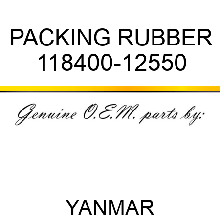 PACKING, RUBBER 118400-12550