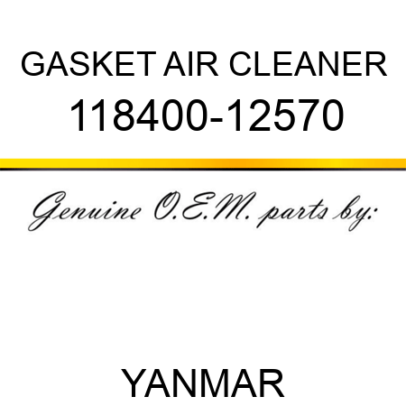 GASKET, AIR CLEANER 118400-12570