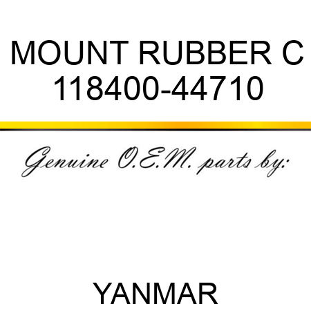 MOUNT, RUBBER C 118400-44710