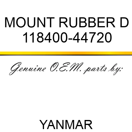 MOUNT, RUBBER D 118400-44720