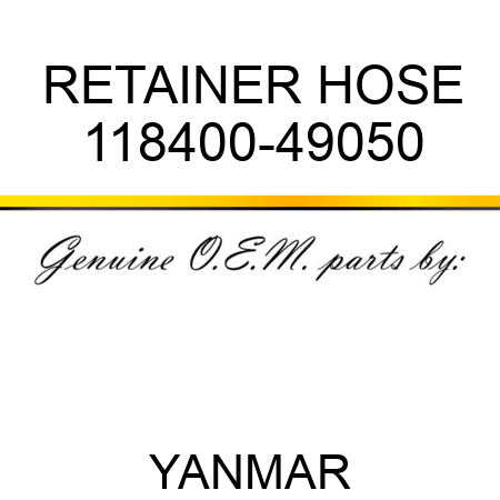 RETAINER, HOSE 118400-49050