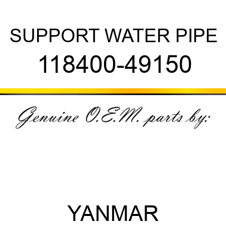 SUPPORT, WATER PIPE 118400-49150