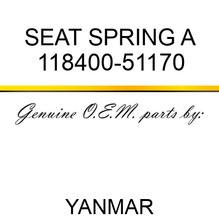 SEAT, SPRING A 118400-51170