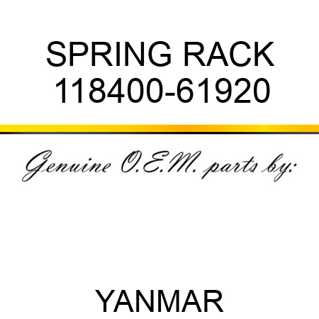 SPRING, RACK 118400-61920