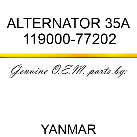 ALTERNATOR, 35A 119000-77202