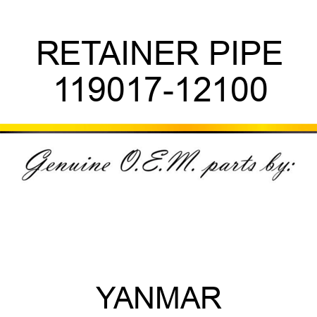 RETAINER, PIPE 119017-12100